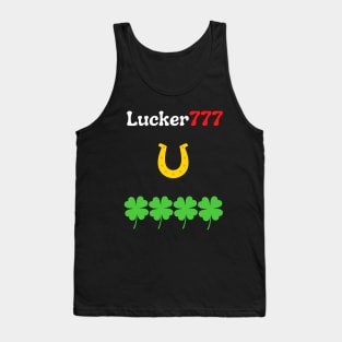 Lucky horse shoe always lucky four leaf clover funny St Patricks Day Tank Top